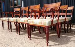 2408201912 Early Nineteenth Century Regency Mahogany Dining Chairs Attributed to Gillow Carver 22w 22d 33h single 19w 21d 33h _12.JPG